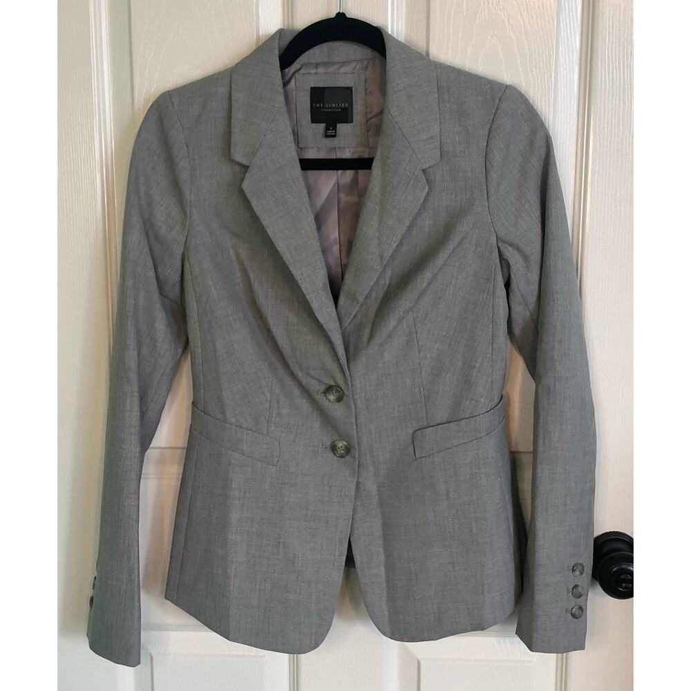 The Limited Collection Gray Two Button Long Sleeve Lined Blazer Work - Size 2